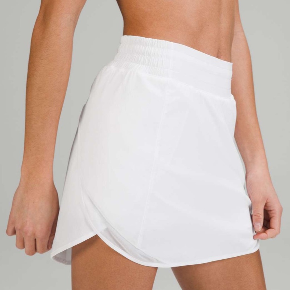 Lululemon Hotty Hot High-Rise Skirt White Tennis Skirt Size 12